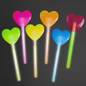 Neonglo Glow Heart Wand Party Novelty for Kids Adults Glow-in-the-Dark Party Favors Gifts for Weddings Concerts Halloween Dances