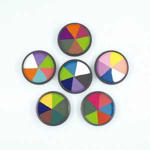 Rainbow Face and Body Paint Pigment 6-Color Water-Based Makeup Painting for Kids for Halloween and Cosplay 30g Net Wt.