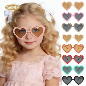 YACHEN Wholesale Love Heart Shape Kids Girls Birthday Party Sunglasses Girls Bulk Party Glasses for Birthday Party Supplies
