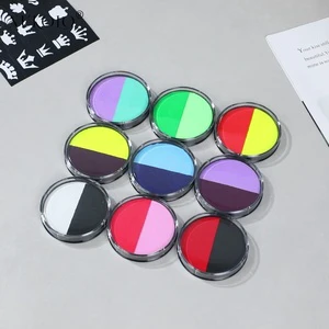 Professional Rainbow 30g Single Cake Face Body Paint Water-Based Halloween Makeup with Palette Variety of Colors