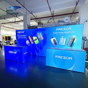 10ft 20ft Customized LED Light Displays Photo Backdrop Trade Show Exhibition Light Box Aluminum Portable Expo Advertising Banner