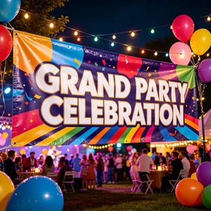Custom Party Backdrop PVC Vinyl Banner Personalized Birthday Celebration Wedding Signage Decorative Banner