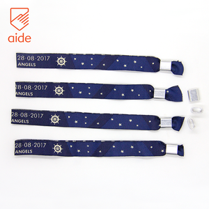 Birthday Party Supplies Fancy Friendship Bracelets Woven Custom Logo Branded Wrist Band For Festival Event Fabric Bracelets