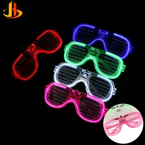 LED Window Blinds Style Cold Light Glasses Plastic Neon Glow Eyewear Party Accessories Hot Selling Customizable Colors