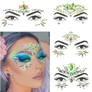 Face Jewels Temporary Body Tattoo Sticker Rhinestone Stickers Face Masonry Body Art Festival Birthday Party Decoration