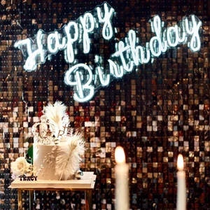 Professional Modern Vintage Luxury Bling Sequin Shimmer Wall Panels Reusable Party Backdrop Customized Color Size Wedding