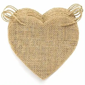 Heart Shaped Burlap Banner Jute Burlap Bunting for Wedding, Home Decor Make Your Own Burlap Banner Garland