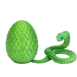 Best Quality Plastic Material Toy Easter Party Decorations Assembly Snake Egg With 3D Printed