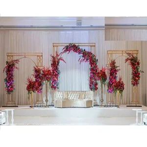 Wedding Design Stainless Steel Metal Stand Modern Wedding Stage Background Metal Frames Luxury Wedding Decoration Metal Frame UK