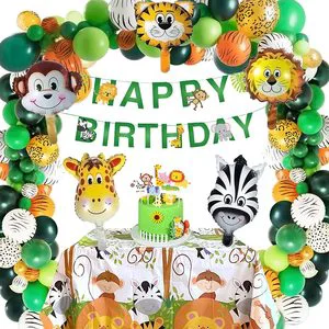 Safari Birthday Decorations Wild Jungle Theme Party Supply Animal Balloon Garland Kit Baby Shower
