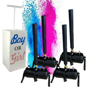 Black TNT Gender Reveal Bomb Eco-Friendly Baby Gender Reveal Powder Fireworks Canons Machine Wholesale One Click Start