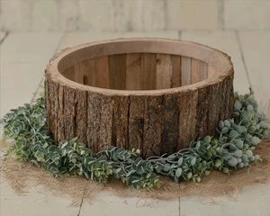 Wholesale Price Newborn Photography Wooden Bowl Props Rustic Style for Bedroom and Outdoor Baby Photo Shoot