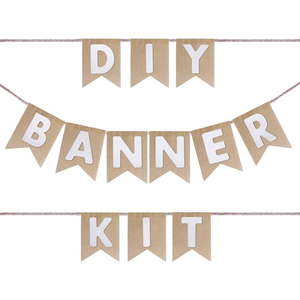 DIY Custom Banner Kit with Letters Banner for Birthday Wedding Party Decorations 28 Burlap Banner with 92 Felt Letters
