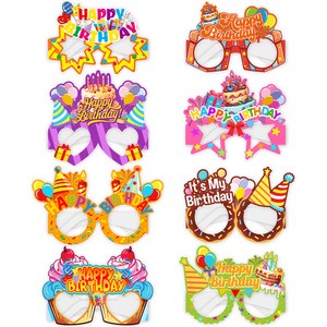 2026 New Fashion Birthday Semi-handmade Decoration Glasses for Children's Party Funny Dress Props