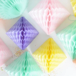 Diamond Honeycomb Party Decoration: Theme Decor Colorful Party Decorations | Bright Decor for Birthday & Celebrations