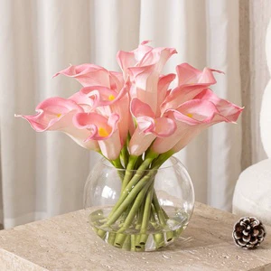 2026 New Arrival Artificial Flower Bouquet Sets Calla Lily Silk Fabric Artificial Flowers For Interior Designer Bulk Supply