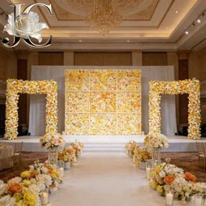 Custom Color Realistic Silk Flower Arch Artificial Wedding Event Centerpiece Bulk Wedding Party Table Decoration