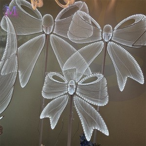 MILE LED Bow Party Wedding Props Luminous Iris Scene Aisle Road Lighting Metal Iron Stage Backdrop Stand Decoration
