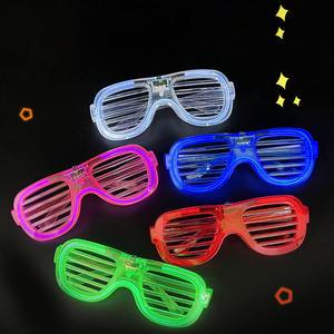 Kids Adults LED Smart Glasses Flash Fashionable Christmas Party Decoration Atmosphere Props Fluorescent Plastic Glasses Luminous