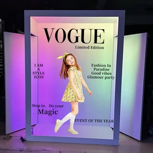 Magazine 360 Photo Booth Box IPad/SLR/Camera Compatibility-Prop Kit Accessory Bundle Featuring Self-Service Print for Parties