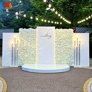SMOOTH Large Wedding Stage Backdrop Acrylic White Backdrop Wall for Indoor Outdoor Events Party Wedding Decor