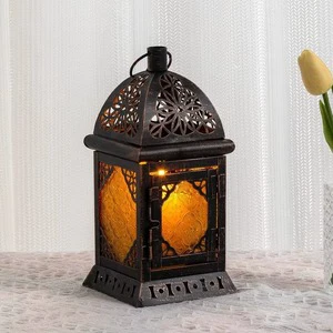 New Arrival Small/Medium Ramadan Decors with Metal & Glass Reusable & Portable for Simple Clutter-Free Seasonal Decoration