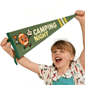 Bulk Purchase Polyester Felt Birthday Pennants Custom Logo Personalized Party Decor Children Adult Birthday Venue Arrangement