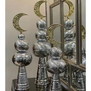 Ramadan Eid Al-Fitr Minaret Plastic Moon Ornaments Durable Waterproof Indoor Use Middle East Best Seller Decorative Items