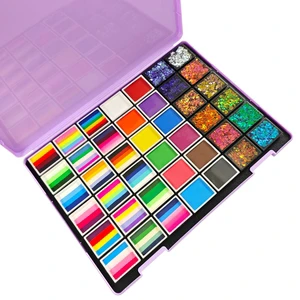 Wholesale Custom Makeup rainbow Face Paint Kits Festival Party Supplies Body Painting Supplies Safe and Non-toxic DIY