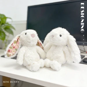 Songshan Toys Custom Cute Mini Easter Rabbit Doll Hot Sale Flower Logo Animal Bag Pendant Unisex Plush Bunny Toy Keychain Gift