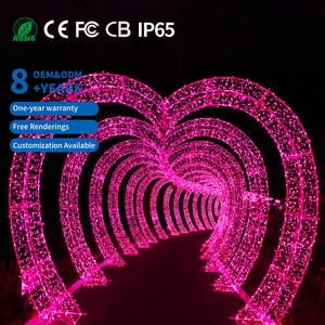 LED Holiday Decoration IP65 Landscape Shopping Mall Hotel New Year Colorful Christmas Spherical Arch Modeling Lamp