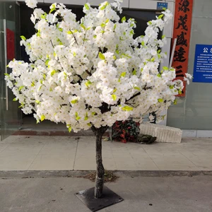Decoration Table Centerpiece 4ft 5 Feet Tabletop Artificial White Pink Cherry Blossom Tree For Wedding