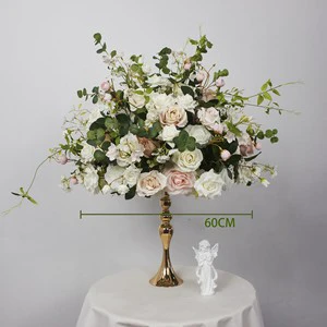 New 60cm Pink Green Plant Flower Ball Wedding Table Stage Decoration Simulated Floral Arrangement Utensils Flower Placement