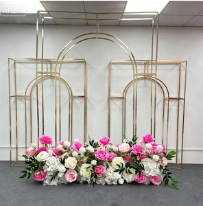 Metal Square Romantic Wedding Arch Frame Flower Stand Backdrop with Customized Color & Size for Wedding Decoration