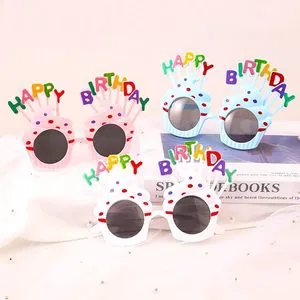 生日快乐眼镜派对新奇装饰品和道具甜美奶油蛋糕眼镜儿童成人生日派对优惠