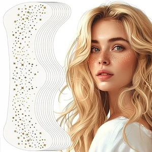 New Arrival Wholesale Temporary Face Makeup Waterproof Christmas Gold Silver Rose Gold Foil Speckle Glitter Freckles White Paper