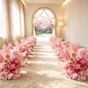 Hot Selling Handmade Durable Artificial Flower Garlands for Weddings Indoor Floor Decor