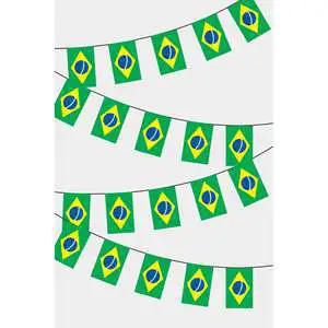 Brazilian Rectangular Party Banners Guirlande Festive Decorative Flags