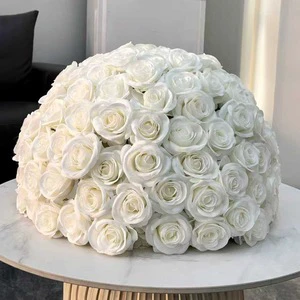 Artificial Silk Flower Ball Wedding Decoration Colorful Rose Wedding Table Center Ornament Wedding Lead Flower Arrangement