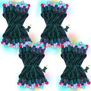 For UL Certified Multi G12 Faceted Mini Christmas Tree Lights Outdoor IP65 LED Lighting for Festive Decorations