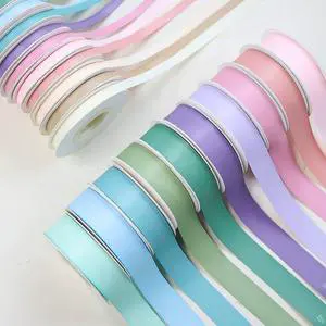 Wholesale Satin Ribbon Multiple Sizes Colorful for Valentine Flower Bunches Party Cake Wedding Backdrop Layout Present Ornament