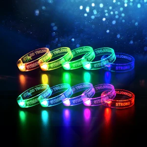 Personalized LED Luminous Bracelet Patented Acrylic Glow Wristband For Concert & Events