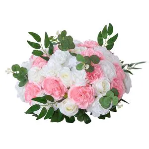 Pink White Fake Flower Balls D0100XUYBH7 Romantic Wedding Centerpiece Decorations Table Arrangement