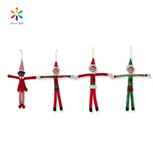 ER Factory 4 Pixie Elf Christmas Tree Ornaments Xmas Decoration Holiday Decor