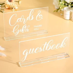 Transparent Acrylic Modern Wedding Table Number Plate 20cm*10cm Customizable Color Shape DIY Birthday Party Home Decoration Seat