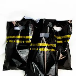 10pcs/set Black Gold Kaaba Gift Bags Umrah Mubarak Candy Bag For Muslim Party Decorations