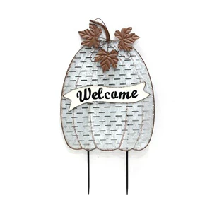 Metal Halloween Pumpkins garden stakes decor