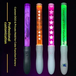 Source Factory Wholesale Modern Concert Remote-controlled 15-color Glow Sticks Custom Plastic HE-B330/HE-B330001 Music Party