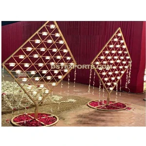 Diamond Shape Candle Wall for Wedding Walkway Trendy Wedding Candle Wall Decoration Outdoor Wedding Reception Candle WallUK