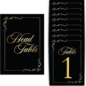 Wholesale Double-sided Table Cards - Table Numbers Cards - Wedding Seat Cards - Wedding Table Number Cards